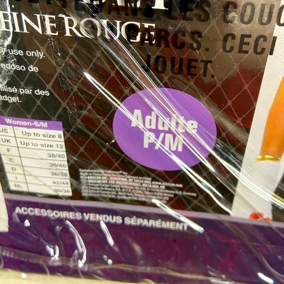 AMSCAN Red Queen Of Hearts Halloween Costume Corset Bustier Adult Size S/M - Picture 8 of 8